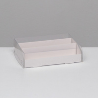Коробка для макарун, с ложементом, белая 21 х 16,5 х 5,5 см UPAK LAND