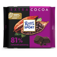 Шоколад Ritter Sport Extra cocoa горький 81% какао, 100 г