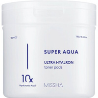Увлажняющие тонер-пэды для лица MISSHA Super Aqua Ultra Hyalron Toner Pads, 90 шт Missha