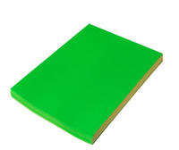 Бумага а4, 100 листов, 80 г/м, самоклеящаяся, флуоресцентный, ярко-зеленая Calligrata