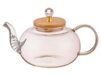 Заварочный чайник Amber Янтарный, стекло / Бамбук