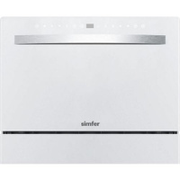 Посудомоечная машина Simfer DСB6501, компактная, настольная, 55см, загрузка 6 комплектов, белая