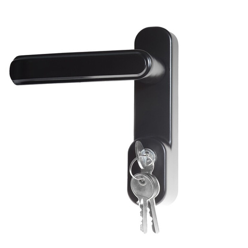 Внешняя нажимная ручка Doorlock V PD700/H2 серия Variant, черная, с цилиндром