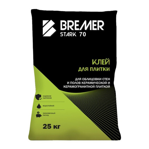 Клей для плитки BREMER STARK 70, класс C1TS1, 25кг