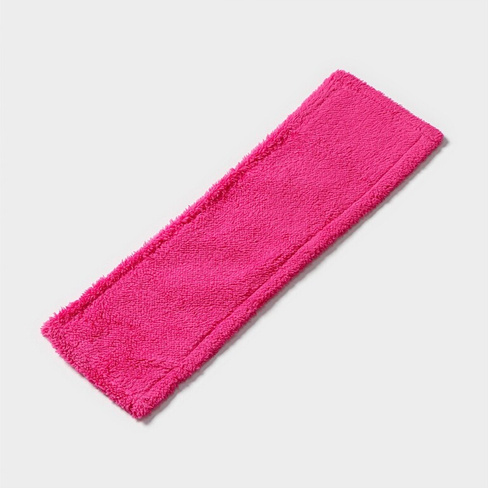 Насадка для плоской швабры доляна, 42×12 см, микрофибра, цвет розовый Доляна