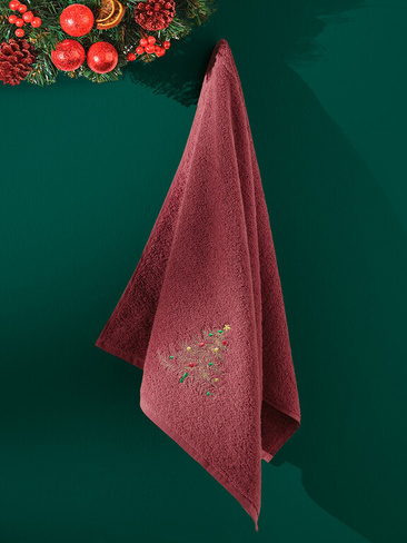 Новогоднее полотенце махровое "TREE" 50x90 KARNA