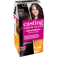 L'Oreal Paris Casting Creme Gloss стойкая краска-уход для волос, 200 черный кофе, 180 мл