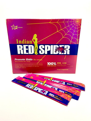 Возбуждающие капли для женщин Red spider "Красный паук" (12 пакетиков)