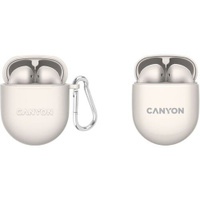 Наушники Canyon TWS-6, Bluetooth, вкладыши, бежевый [cns-tws6be]