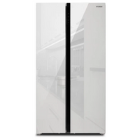 Холодильник HYUNDAI CS5003F, белое стекло